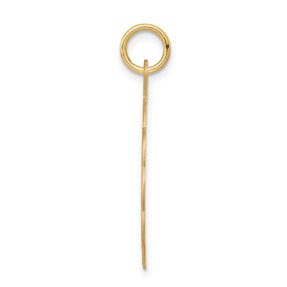 14k Boy Head on .018 Gauge Engravable Scalloped Disc Charm