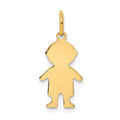 14k .013 Depth Engravable Boy Charm
