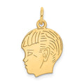 14k .013 Depth Engravable Boy Head Charm