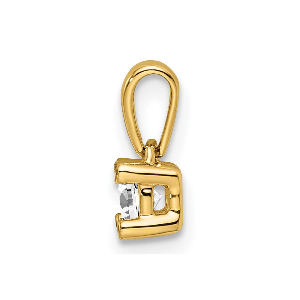 14K Family Jewelry Geniune Stone & Diamond Set Pendant
