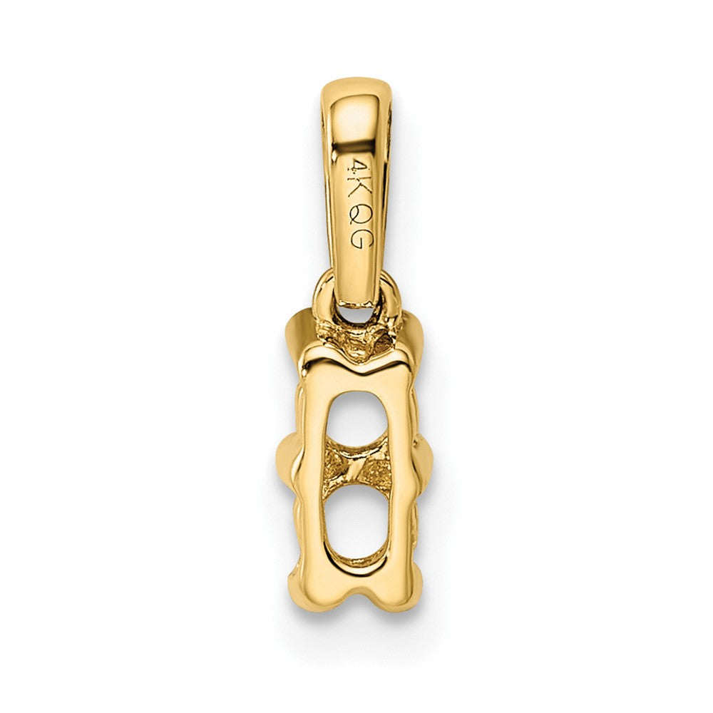 14KY Family Jewelry Geniune Stone & Diamond Set Pendant