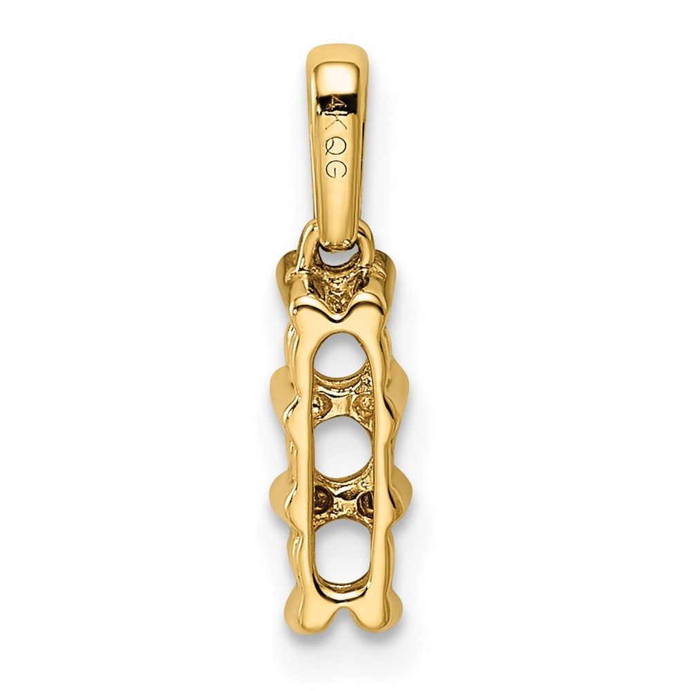 14K Family Jewelry Diamond Semi-Set Pendant