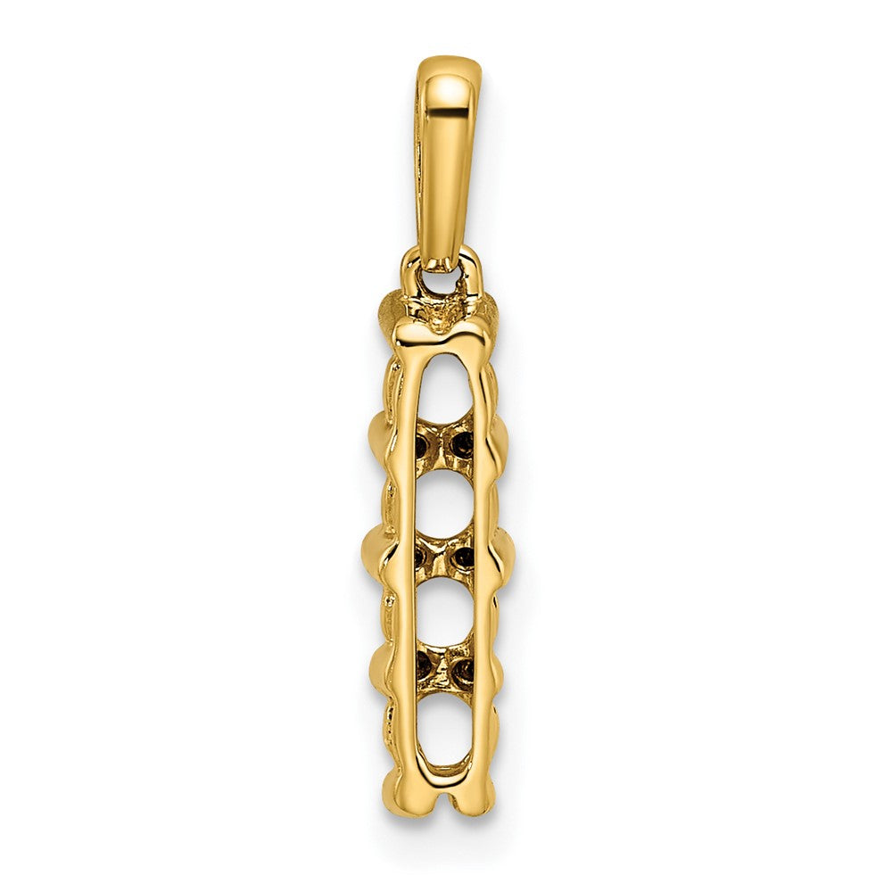 14K Family Jewelry Geniune Stone & Diamond Set Pendant
