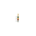 14K Family Jewelry Synthetic Stone & Diamond Set Pendant