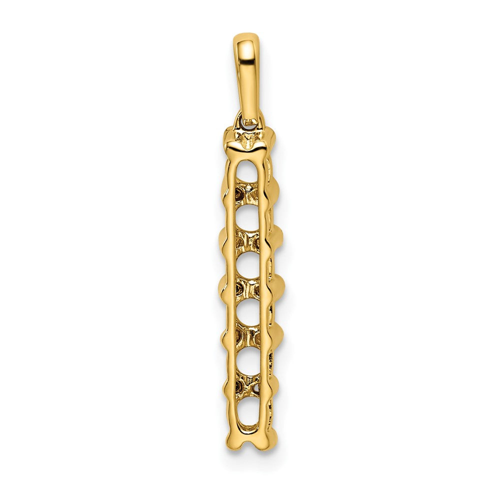 14K Family Jewelry Geniune Stone & Diamond Set Pendant
