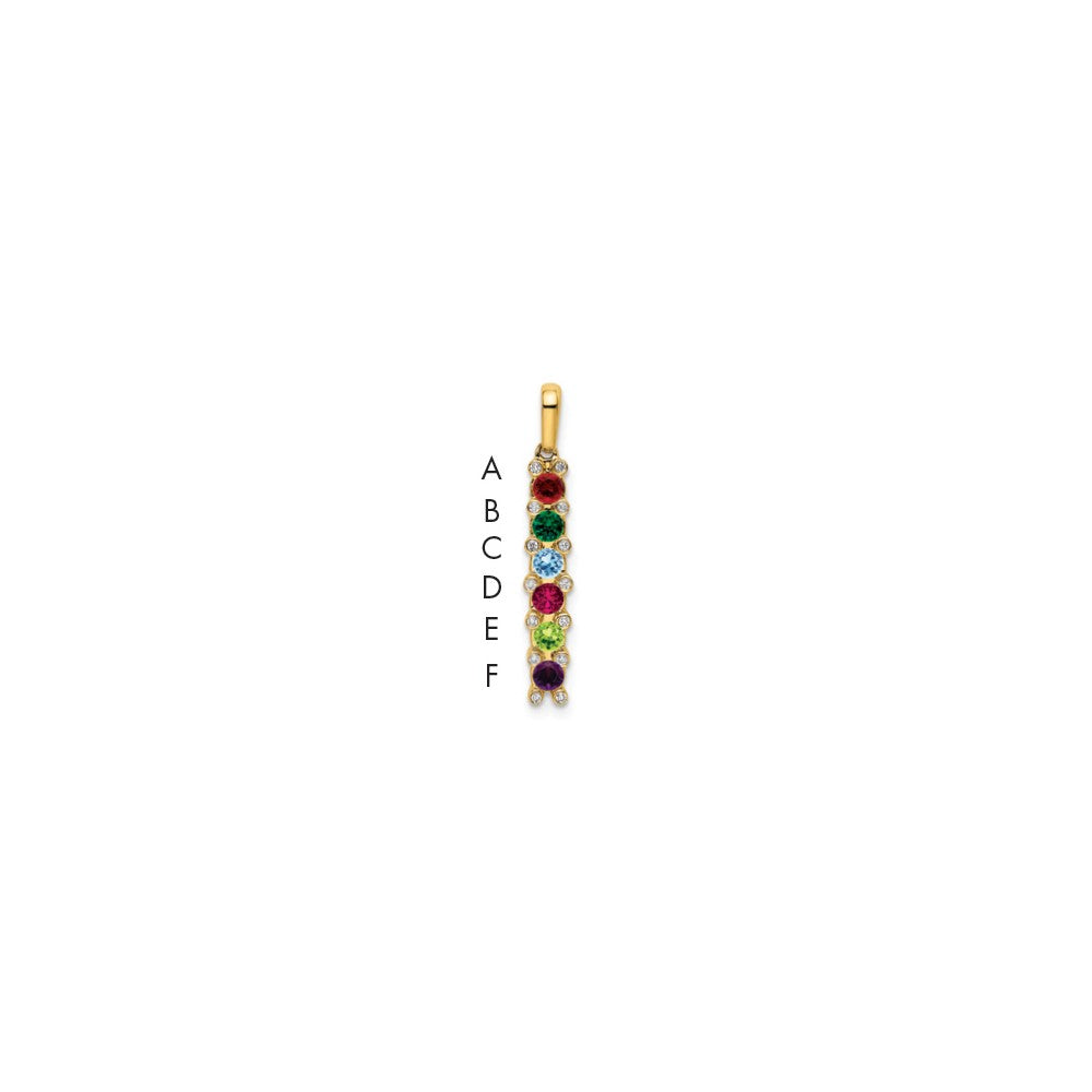 14K Family Jewelry Diamond Semi-Set Pendant