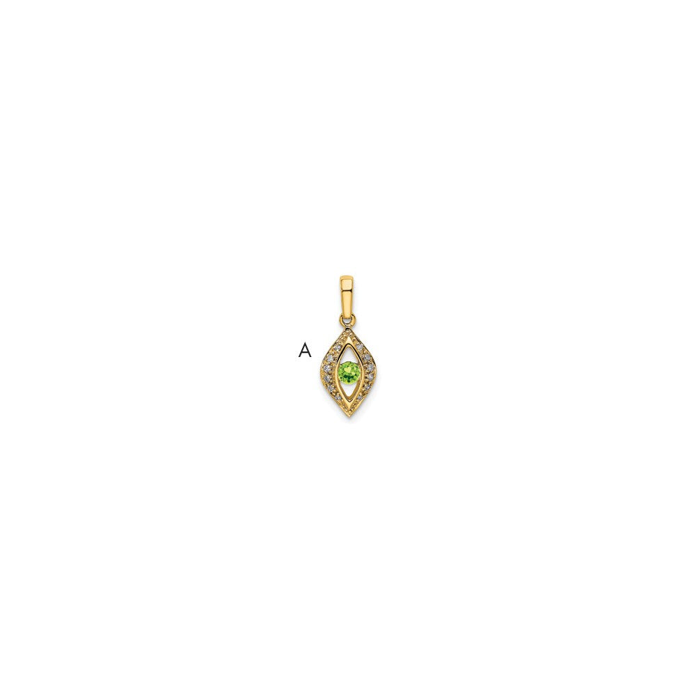 14K Family Jewelry Diamond Semi-Set Pendant