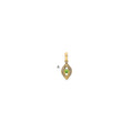 14K Family Jewelry Synthetic Stone & Diamond Set Pendant