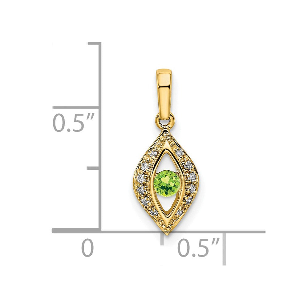 14K Family Jewelry Diamond Semi-Set Pendant