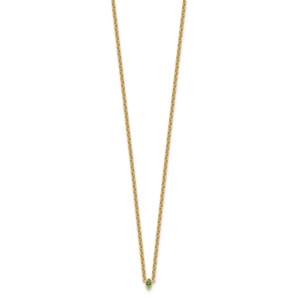 14k 1 Genuine Birthstone Mother's Necklace