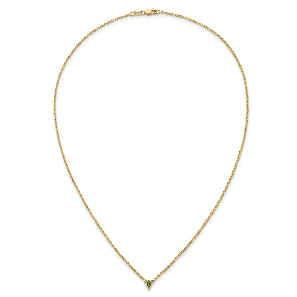 14k 1 Genuine Birthstone Mother's Necklace