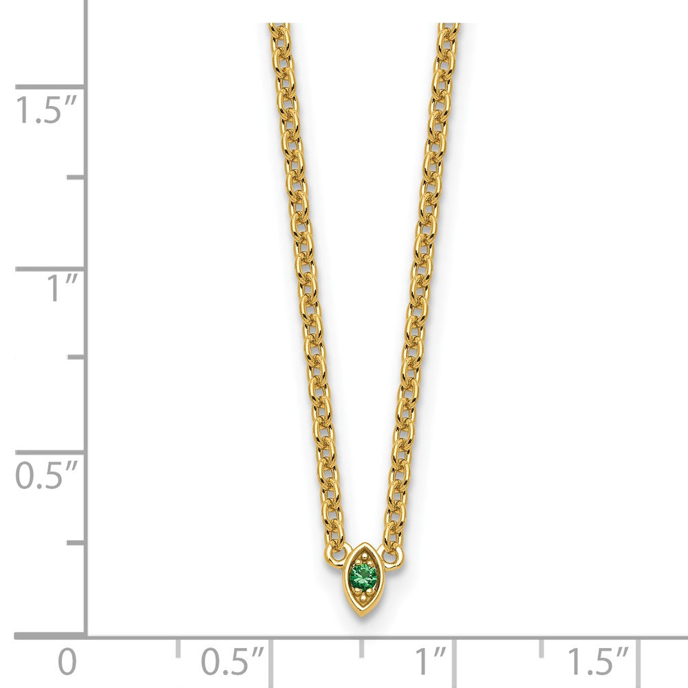 14k 1 Genuine Birthstone Mother's Necklace