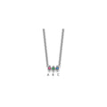 14k White Gold 3 Birthstone Mother's Necklace Mounting