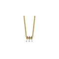 14k 3 Synthetic Birthstone Mother's Necklace