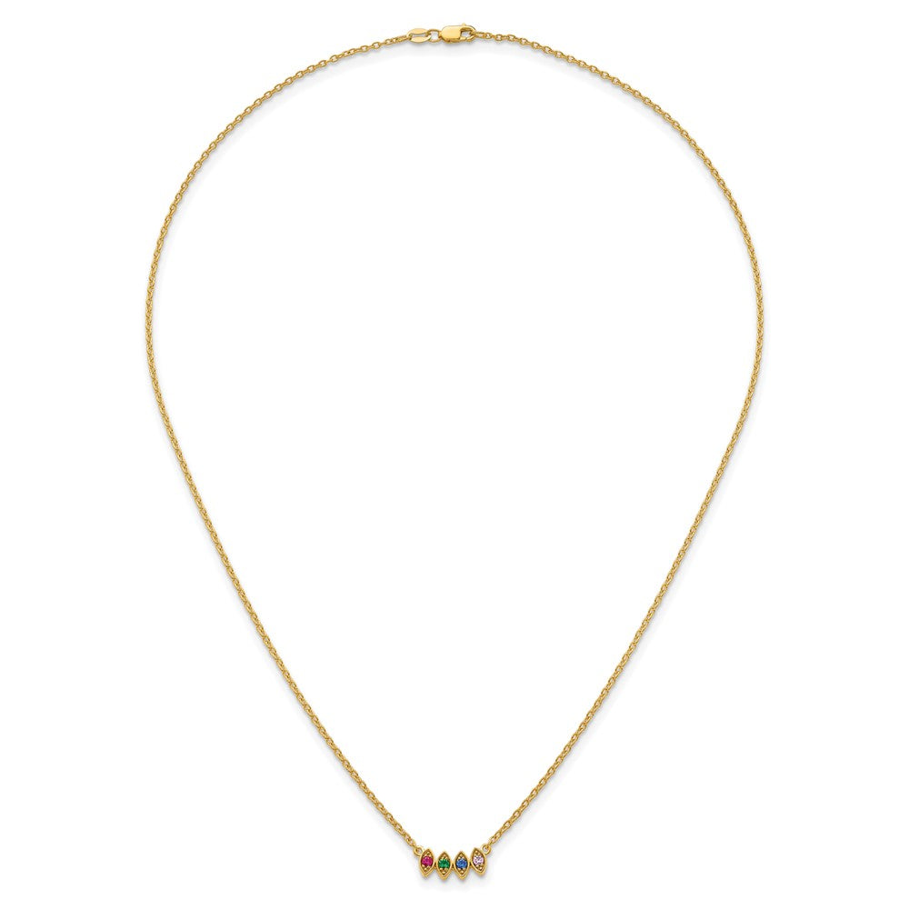 14k 4 Birthstone Mother's Necklace Mounting