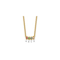 14k 4 Genuine Birthstone Mother's Necklace