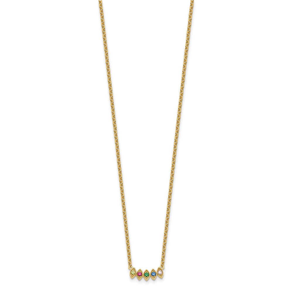 14k 5 Birthstone Mother's Necklace Mounting