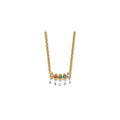 14k 5 Genuine Birthstone Mother's Necklace