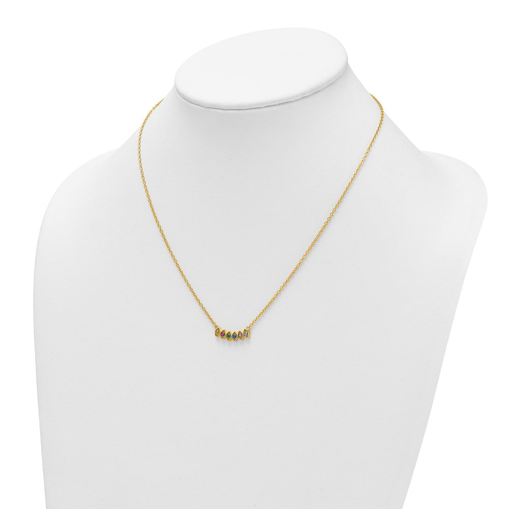 14k 6 Birthstone Mother's Necklace Mounting