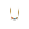 14k 7 Genuine Birthstone Mother's Necklace