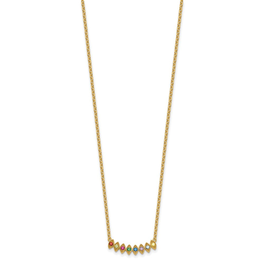 14k 8 Birthstone Mother's Necklace Mounting