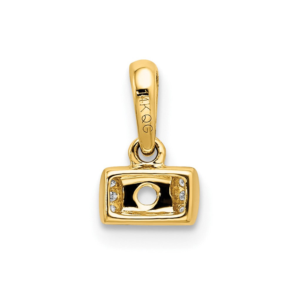 14K Family Jewelry Diamond Semi-Set Pendant