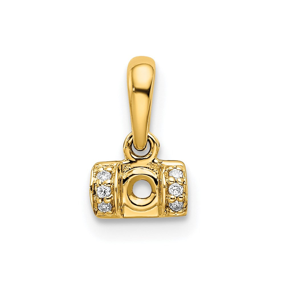 14K Family Jewelry Diamond Semi-Set Pendant