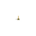 14K Family Jewelry Synthetic Stone & Diamond Set Pendant