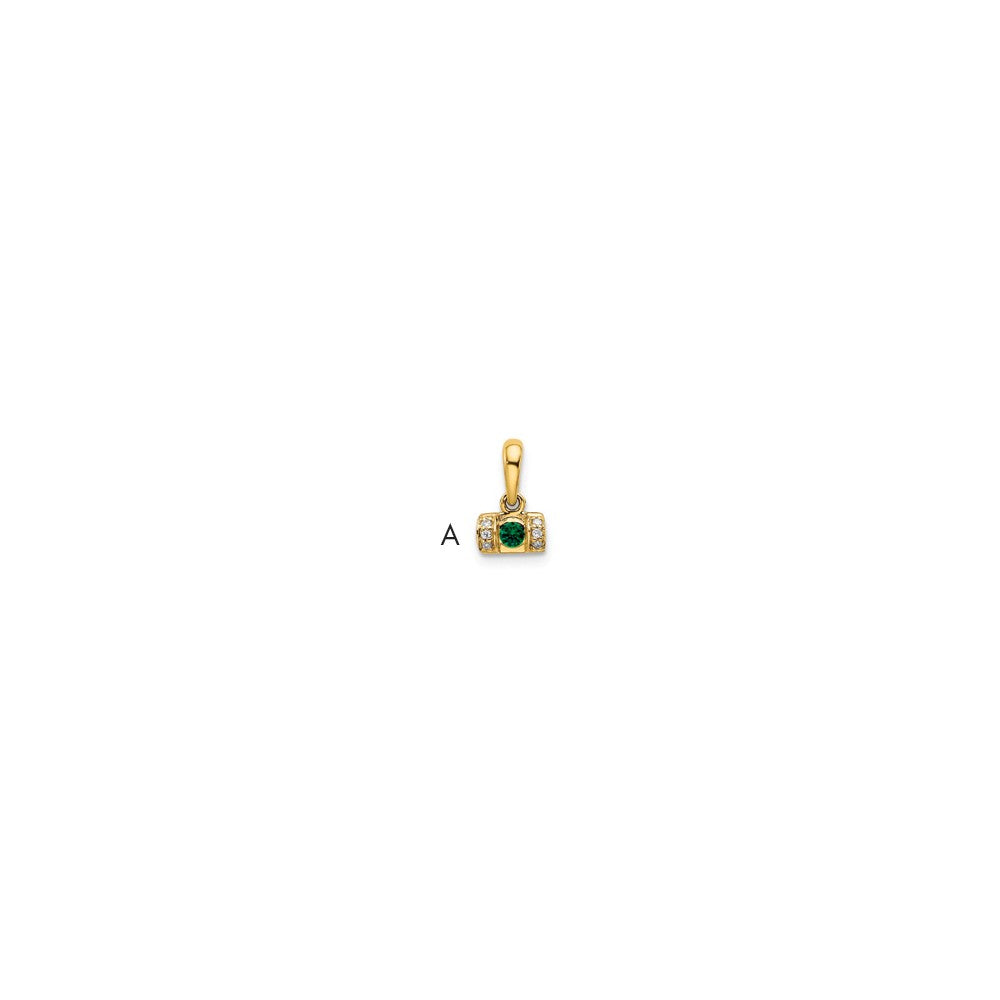 14K Family Jewelry Diamond Semi-Set Pendant