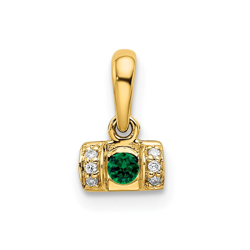 14K Family Jewelry Diamond Semi-Set Pendant