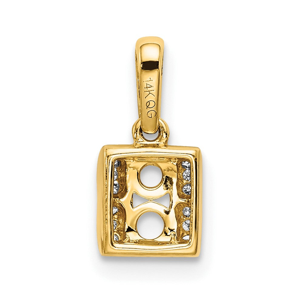 14K Family Jewelry Diamond Semi-Set Pendant