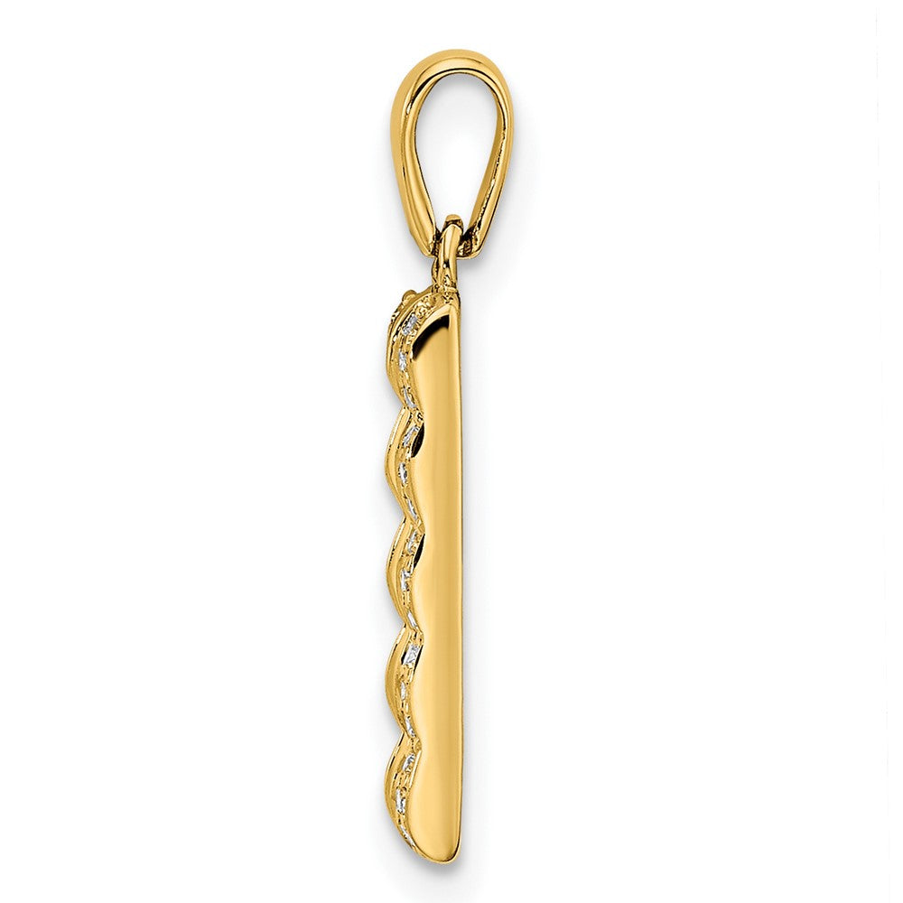 14K Family Jewelry Diamond Semi-Set Pendant