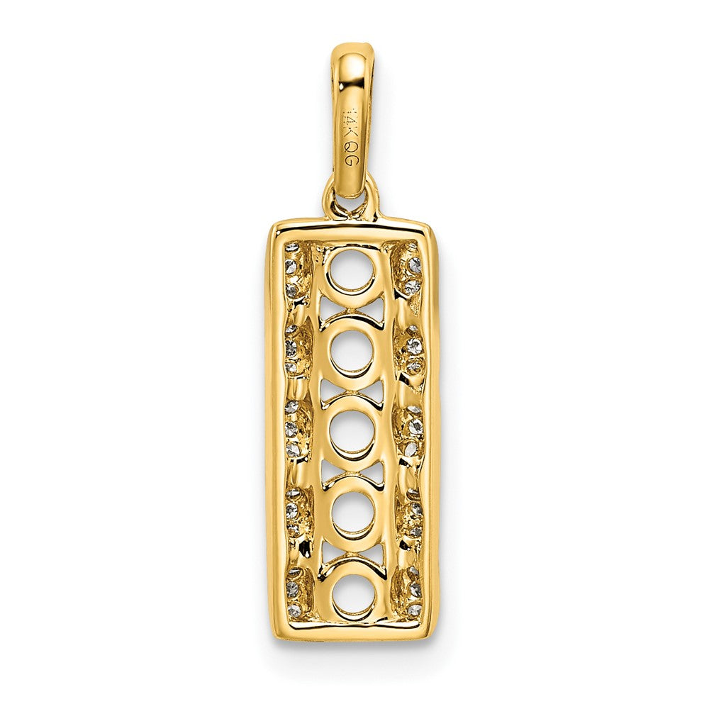 14K Family Jewelry Diamond Semi-Set Pendant