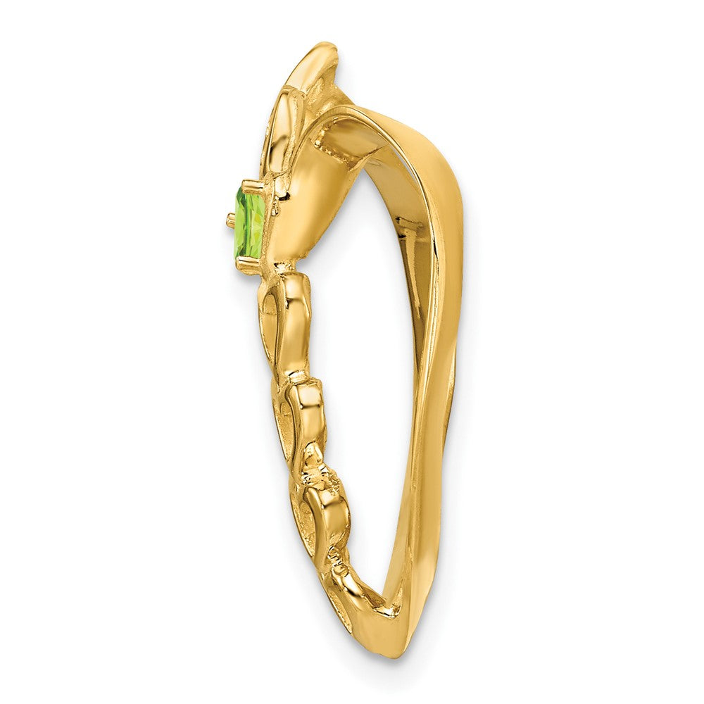 14k Synthetic Diamond Family Heart Slide