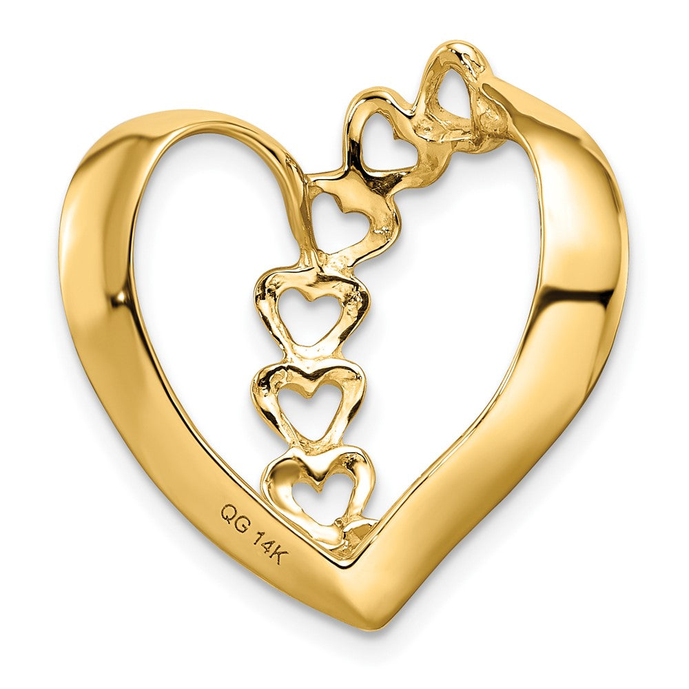 14k Polished 2-Stone Mothers Heart Slide Mounting