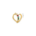 14k Genuine 3 Stone Mother's Slide