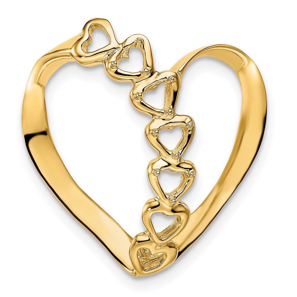 14k Polished 4-Stone Mothers Heart Slide Mounting