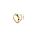 14k Synthetic Diamond Family Heart Slide