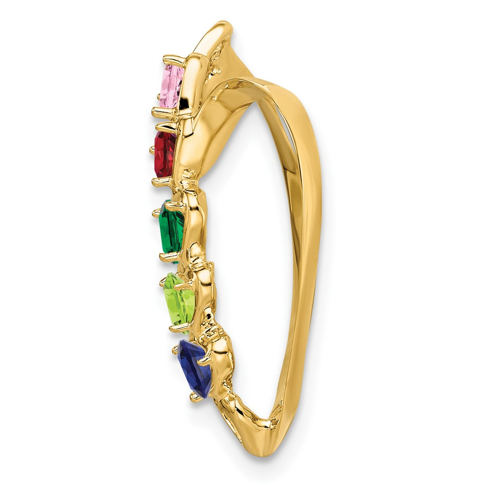 14k Genuine 5 Stone Mother's Slide