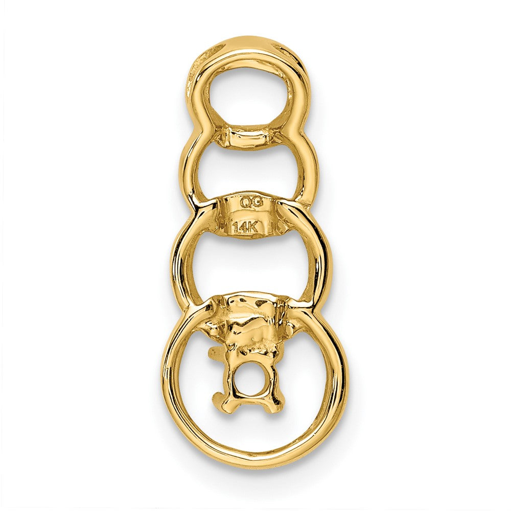 14k 1 Synthetic Stone Family Pendant
