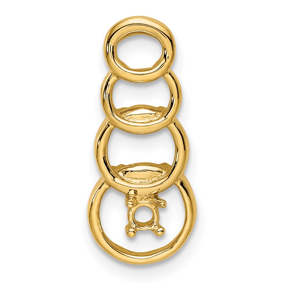 14k 1 Synthetic Stone Family Pendant