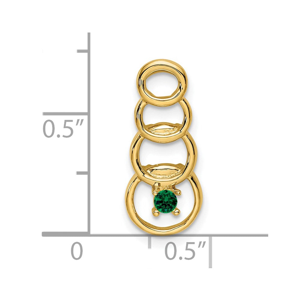 14k 1 Synthetic Stone Family Pendant