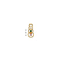 14k 3 Synthetic Stone Family Pendant