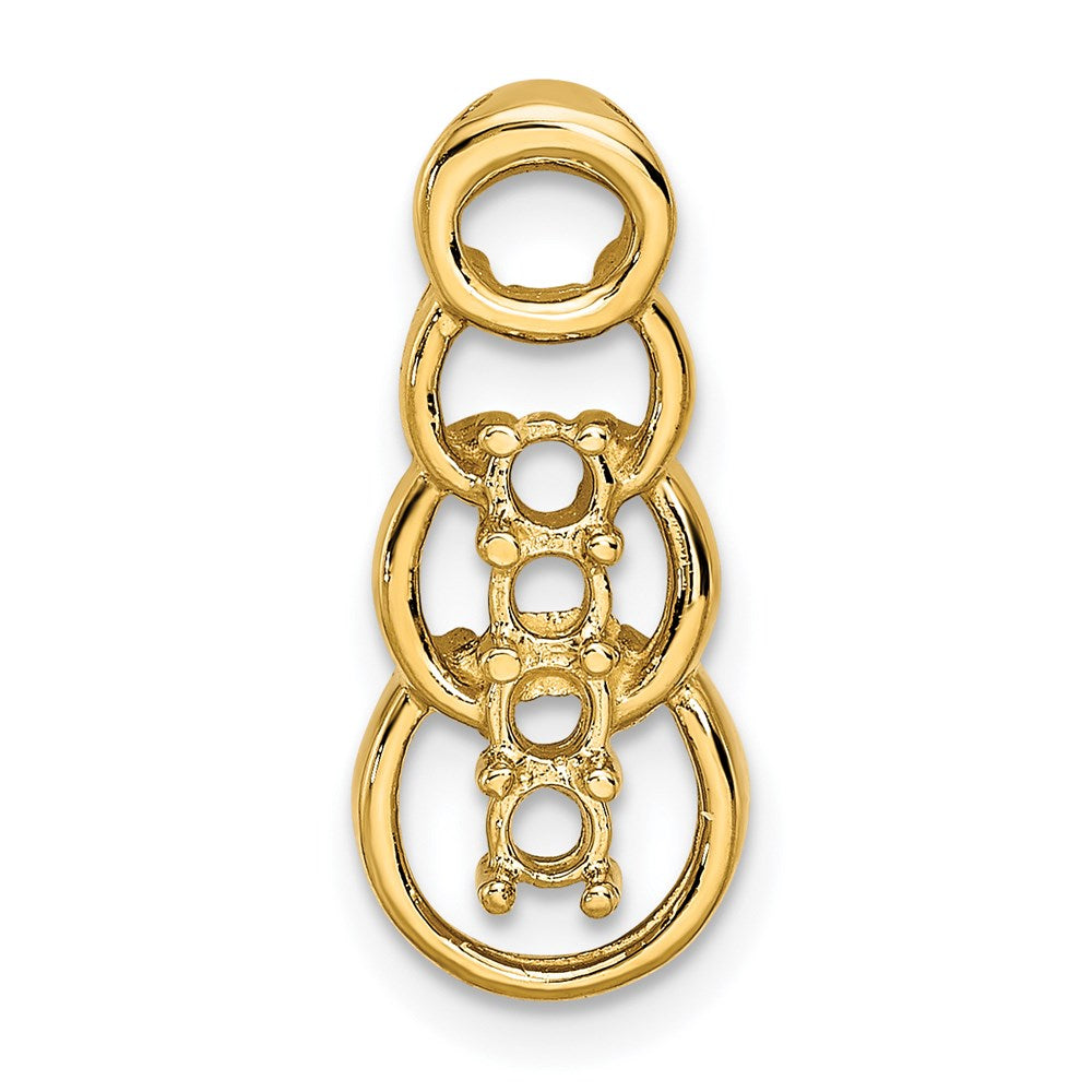 14ky 4 Stone Family Pendant Mounting