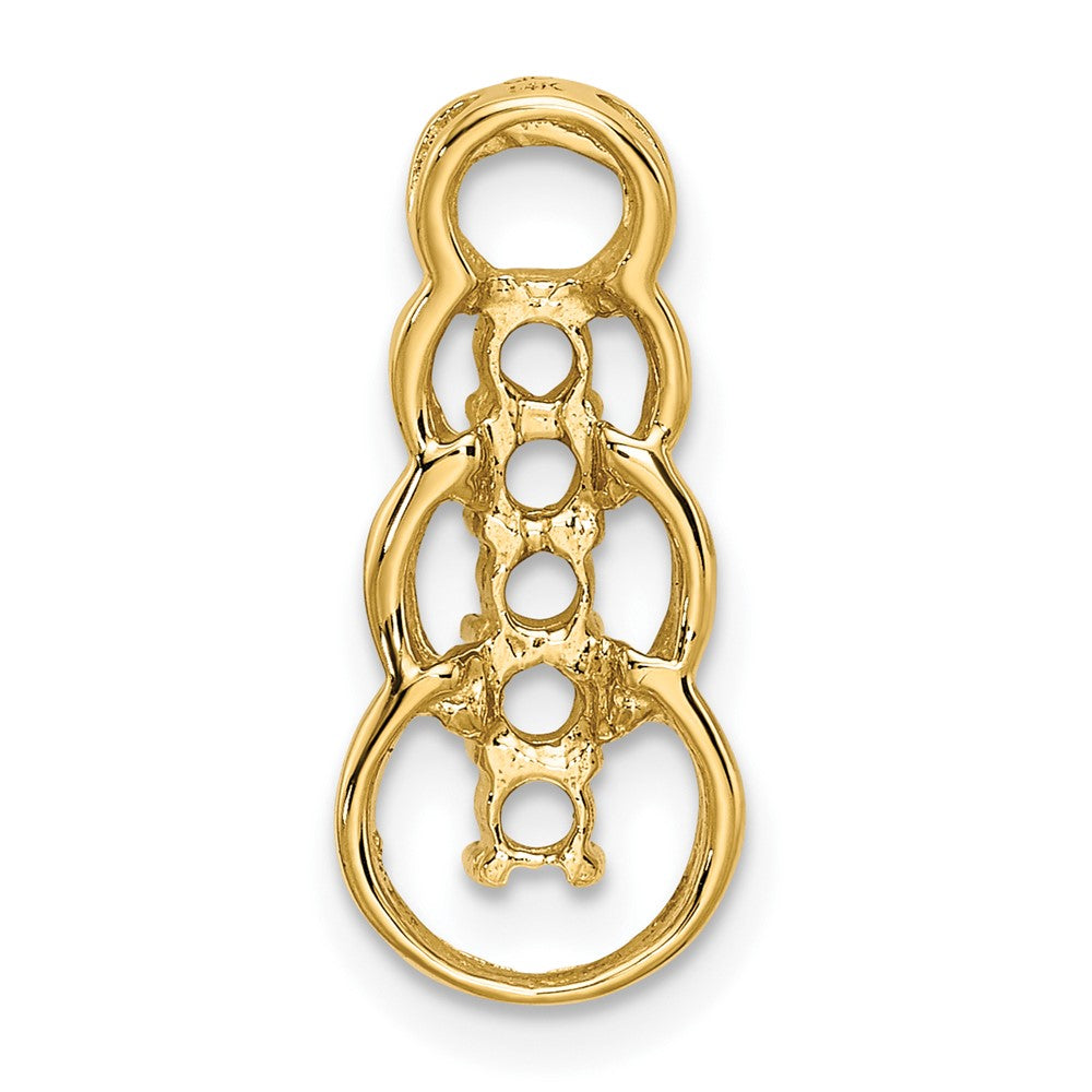 14k 5 Synthetic Stone Family Pendant
