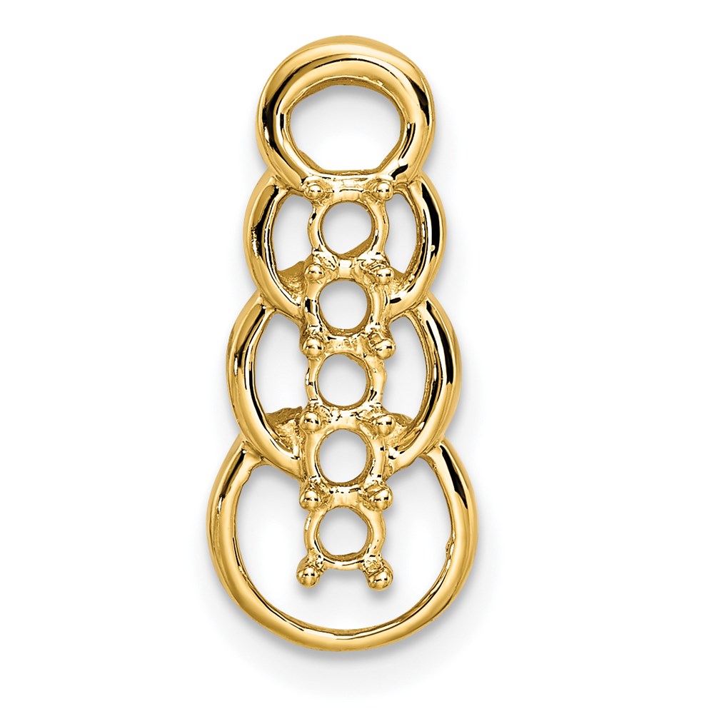 14k 5 Genuine Stone Family Pendant