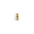 14ky 6 Genuine Stone Family Pendant