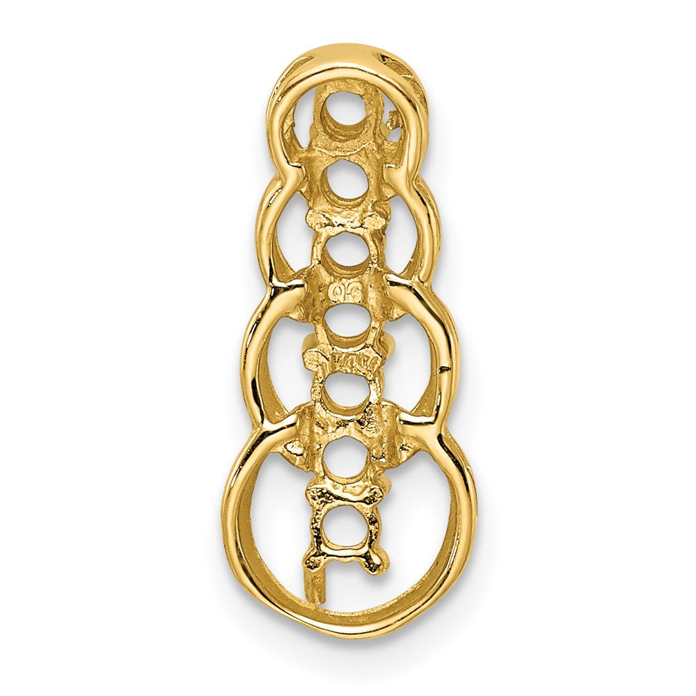 14ky 7 Synthetic Stone Family Pendant