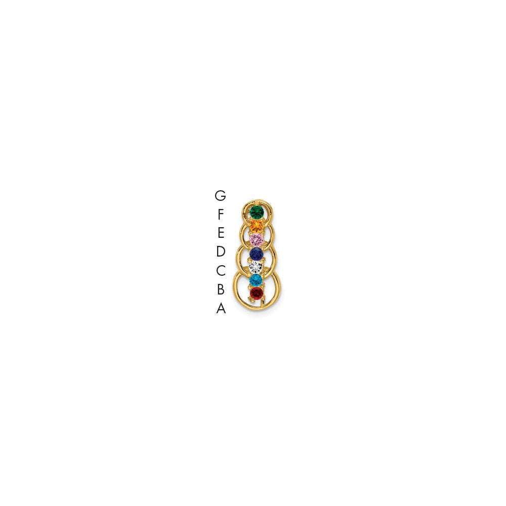 14k 7 Stone Family Pendant Mounting