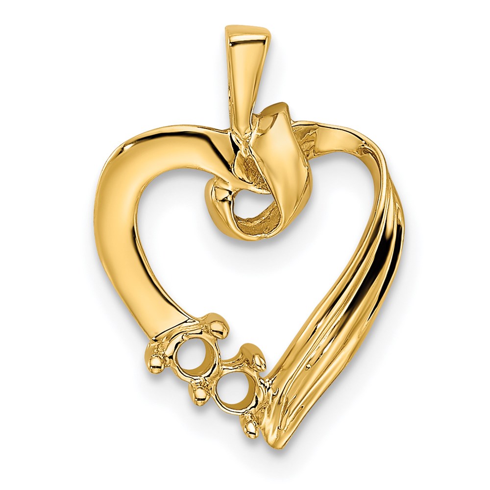 14k 2 Synthetic Stone Family Pendant